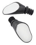 Drop Bar Mirror, Black, Pair
