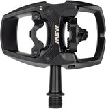 MSW Flip II Pedals - Single Side Clipless with Platform, Aluminum, 9/16", Black