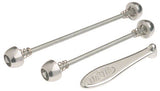 HubLox Anti Theft Bolt-On Wheel Skewers, F/R, Silver