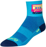 SockGuy Classic Mixtape Socks - 3", Blue/Pink, Small/Medium