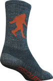 Sasquatch Wool Crew Socks, 5-9, Gray