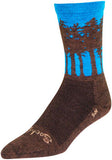 SockGuy Treeline Wool Socks - 6", Brown/Blue, Large/X-Large