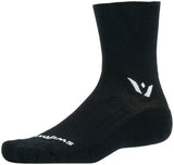 PURSUIT FOUR QUARTER CREW SOCKS SMALL BLACK