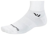 ASPIRE TWO QUARTER CREW SOCKS LARGE WHITE