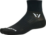 ASPIRE TWO QUARTER CREW SOCKS MEDIUM BLACK (d) (Send 848-261)