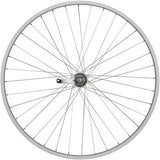 Quality Wheels Value Single Wall Series Coaster Brake Rear Wheel - 700c, 3/8" x 124mm, Coaster Brake, 3 Prong Cog, Silver, 36H