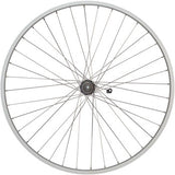 Quality Wheels Value Single Wall Series Coaster Brake Rear Wheel - 700c, 3/8" x 124mm, Coaster Brake, 3 Prong Cog, Silver, 36H
