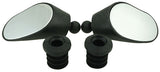 Drop Bar Mirror, Black, Pair