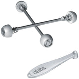 HubLox Anti Theft Bolt-On Wheel Skewers, F/R, Silver