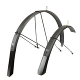 FULL METAL 26x2.5" FENDER SET BLACK W/BLACK STAYS