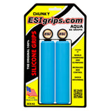 MTB Chunky Silicone Grips, Aqua