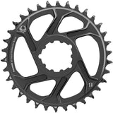 X-Sync Eagle 12sp 6mm DM Chainring, 34t, Black  NLA