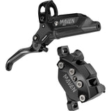 SRAM Maven Silver Disc Brake and Lever - Rear, Post Mount, 4-Piston, Aluminum Lever, SS Hardware, Black, A1