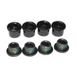 5/6 Dual-Hex Chainring Bolt Set, 8pc Steel, Black