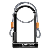 Keeper 12 Standard U-Lock w/ Flex Cable, 4"x8",  Black