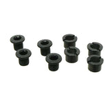 Steel Outer Chainring Bolts, Double Set/8, Black