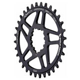 0-Offset 3-Bolt Oval Chainring (DropStop-B), 32T, Blac