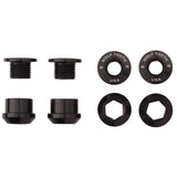 Single Chainring Bolt/Nut Set, 4pc, Black