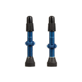 Tubeless Presta Valve Stem, 40mm, Pair, Blue  NLS